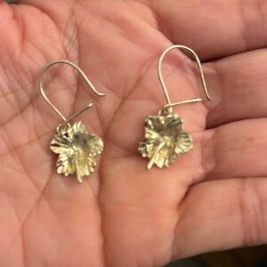 Silver Floral Earrings